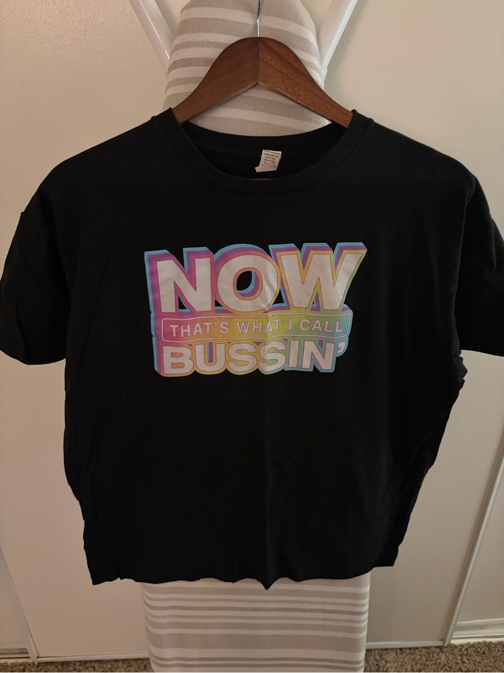 Black Graphic Tee - NOW That's What I Call Bussin'